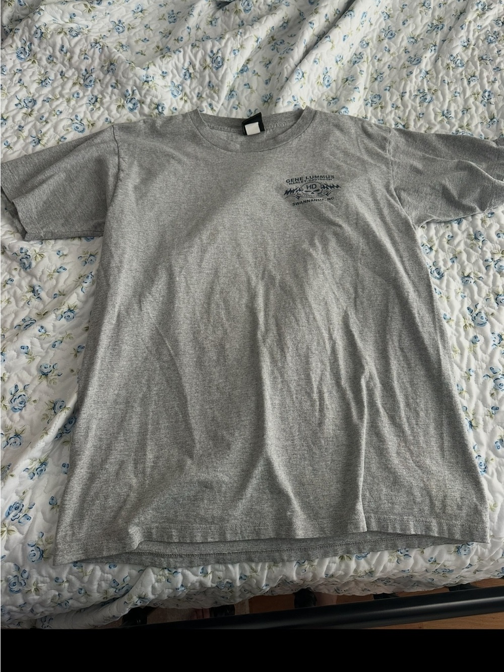 Harley-Davidson Gray Short Sleeve Tee with Small Chest Logo